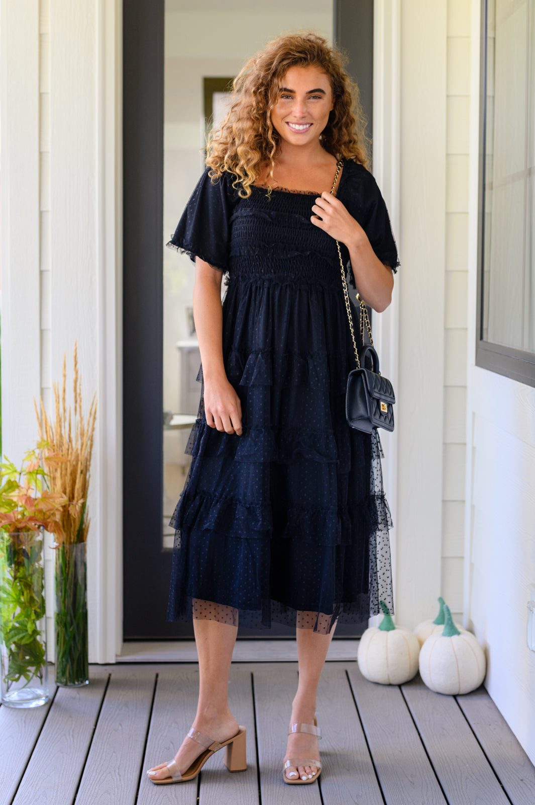 Midnight Waltz Midi Dress - Polagram