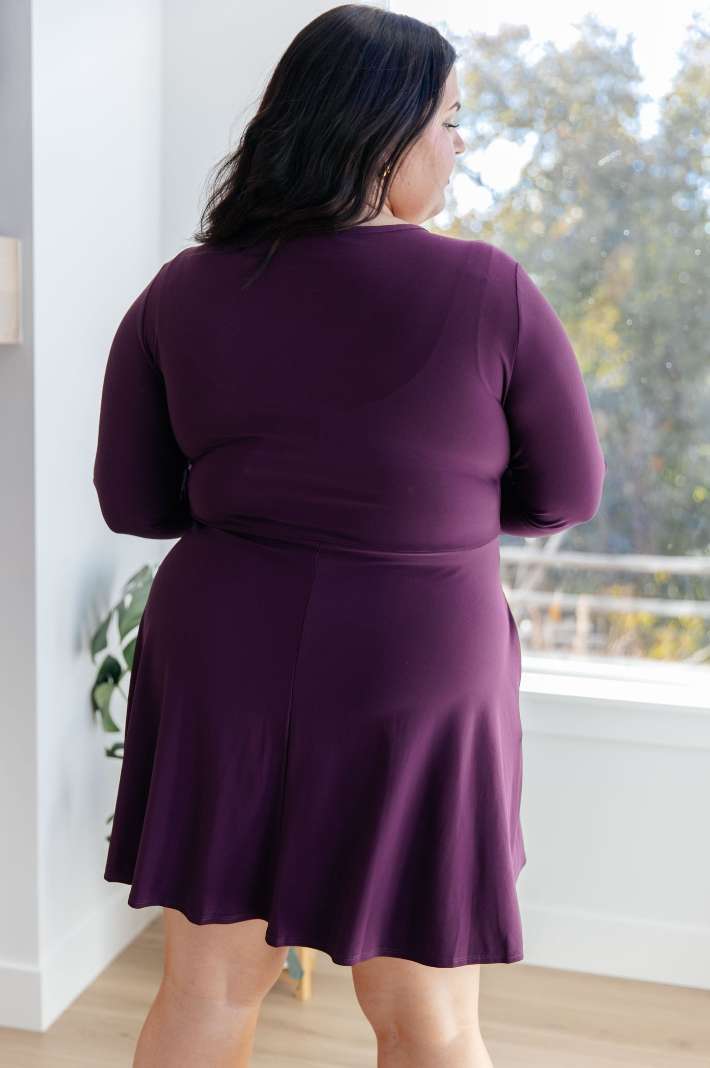 Solution to Everything Long Sleeve Skort Dress - White Birch