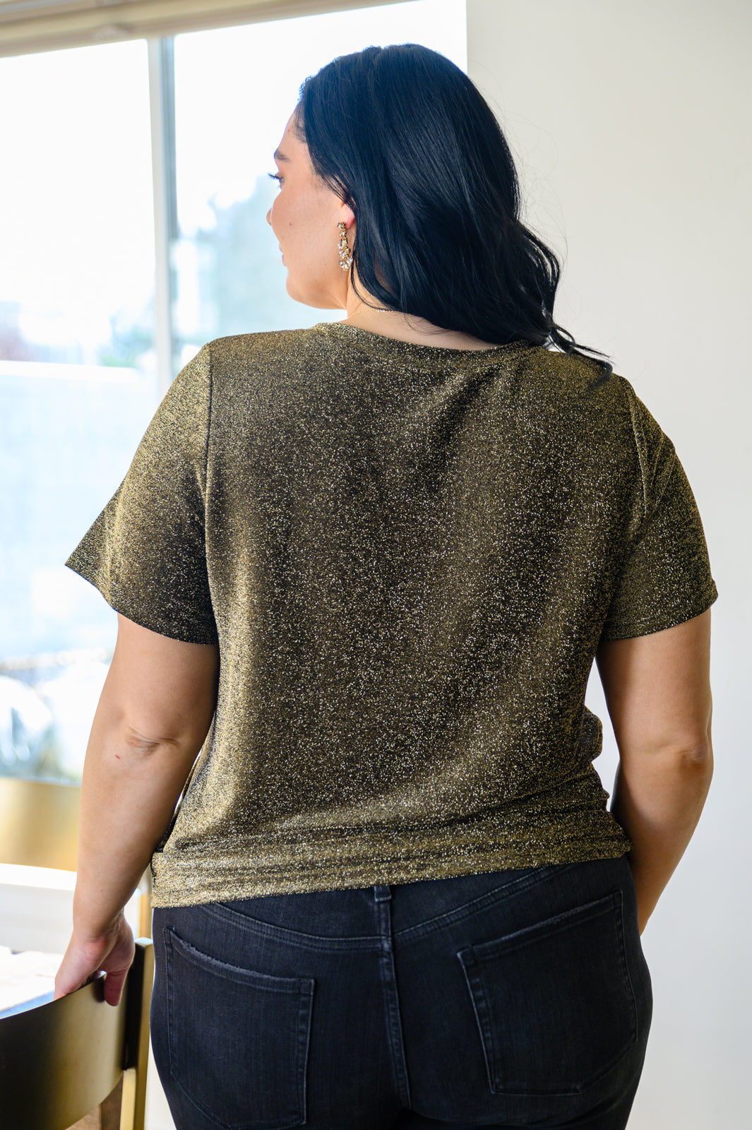 Mittoshop Sweetly Twinkle Short Sleeve Knit Top In Black