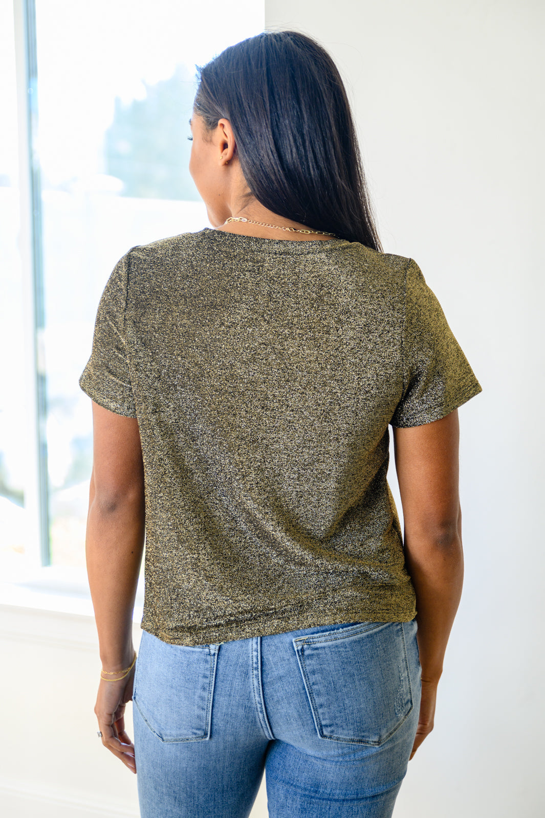 Mittoshop Sweetly Twinkle Short Sleeve Knit Top In Black