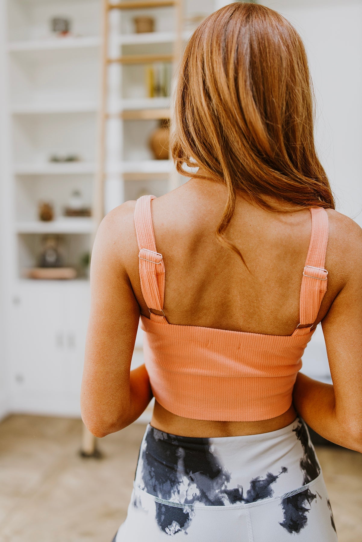 Tell Me More Crop Tank In Coral - White Birch