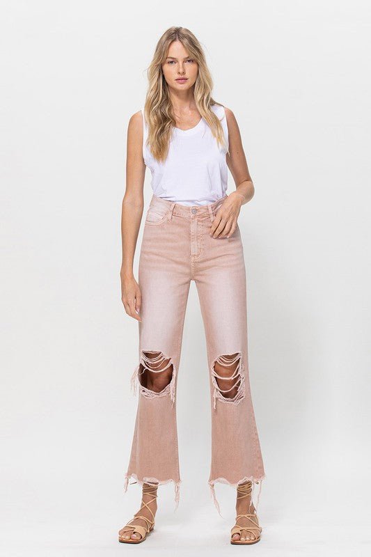 90's Vintage Crop Flare Jeans - Vervet By Flying Monkey