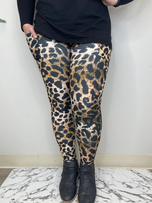 Cheetah Leggings w/ Pockets