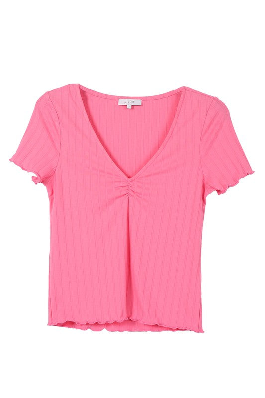 SS V-neck top - Lilou