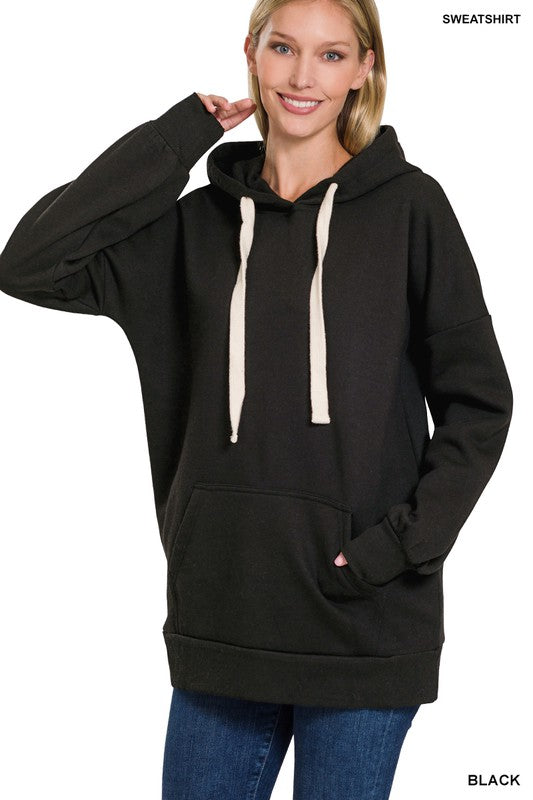 Oversized Hoodie Longline Sweatshirt - Zenana