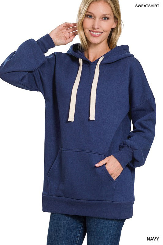 Oversized Hoodie Longline Sweatshirt - Zenana