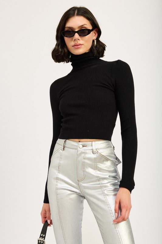 Turtleneck Long Sleeve Top - Emory Park