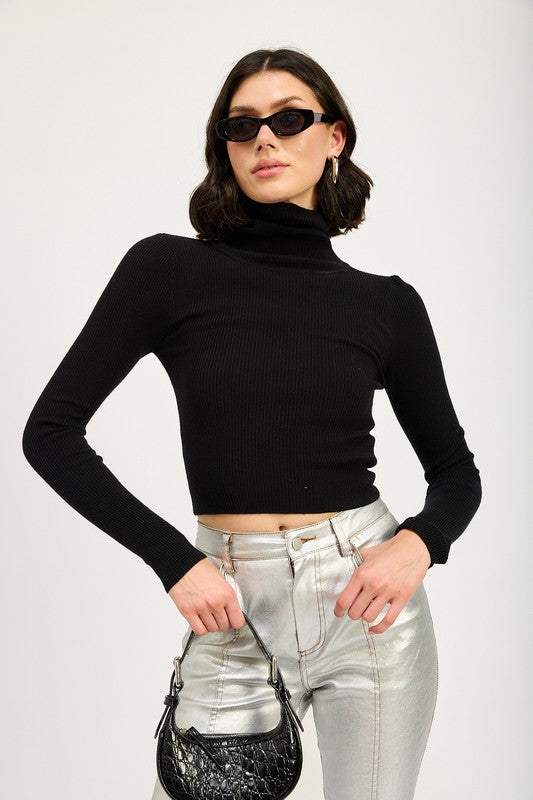 Turtleneck Long Sleeve Top - Emory Park