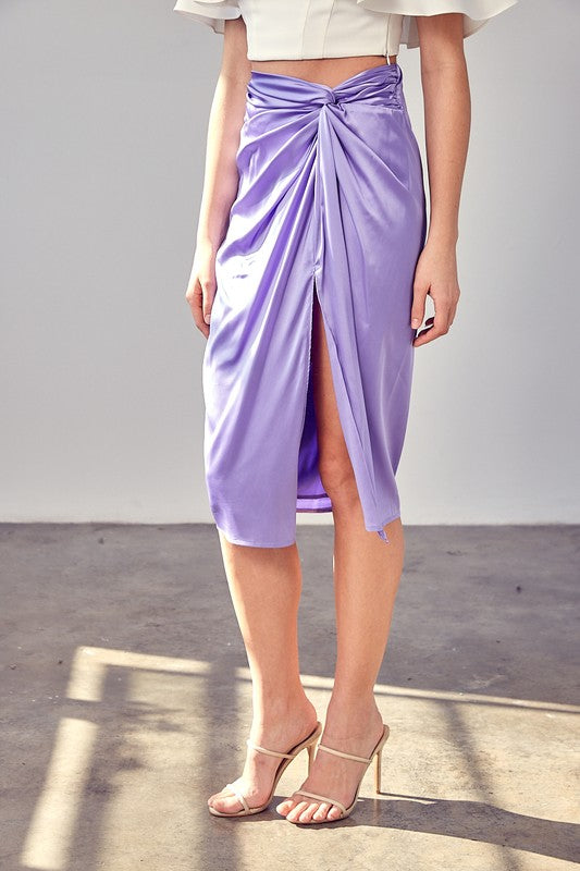 Side Gathered Slit Skirt - Do + Be Collection