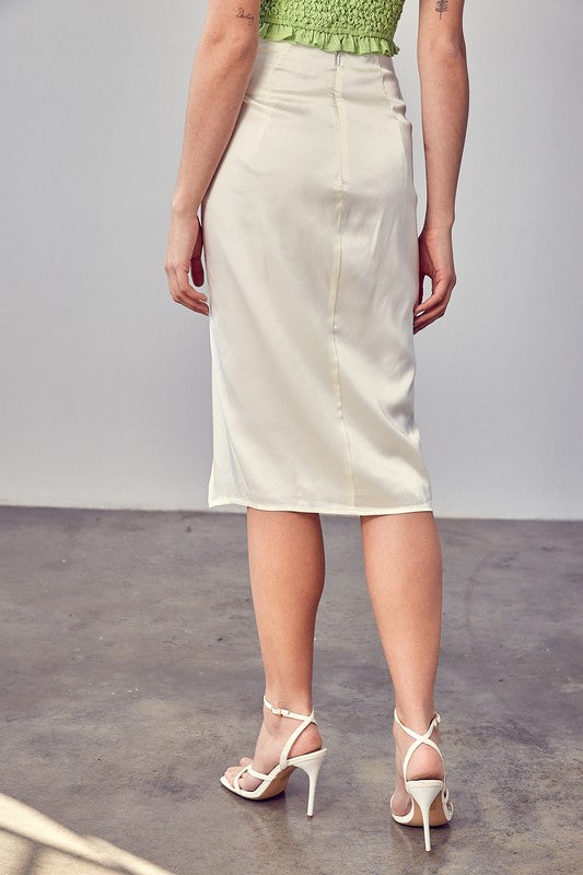 Side Gathered Slit Skirt - Do + Be Collection