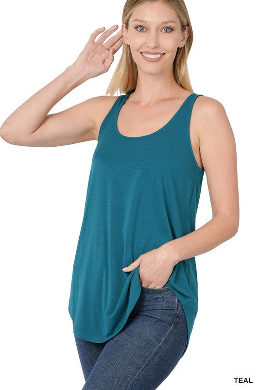 Sleeveless Round Neck & Round Hem Top - Zenana