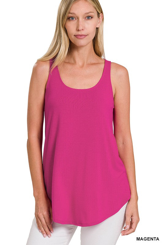 Sleeveless Round Neck & Round Hem Top - Zenana