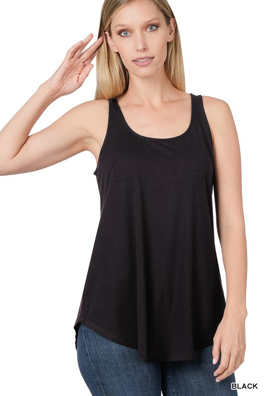 Sleeveless Round Neck & Round Hem Top - Zenana