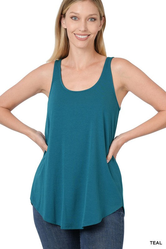 Sleeveless Round Neck & Round Hem Top - Zenana