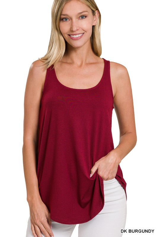 Sleeveless Round Neck & Round Hem Top - Zenana