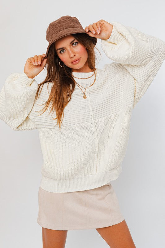 Ribbed Knitted Sweater - Le Lis