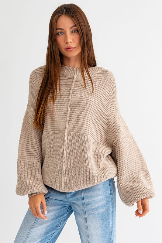 Ribbed Knitted Sweater - Le Lis