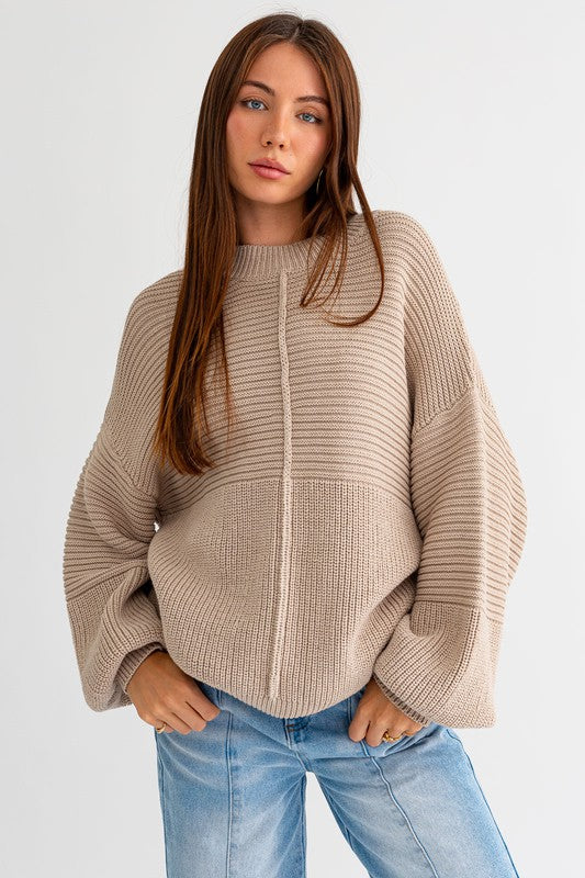 Ribbed Knitted Sweater - Le Lis