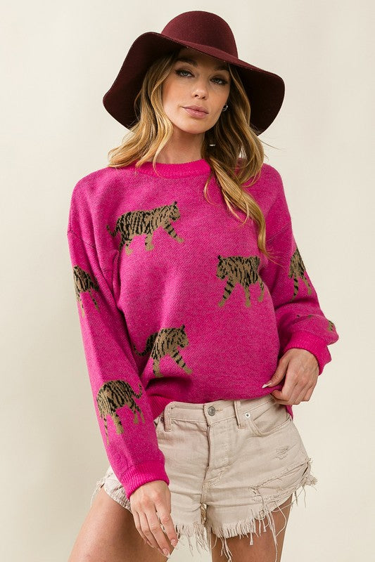 Tiger Pattern Sweater - BiBi