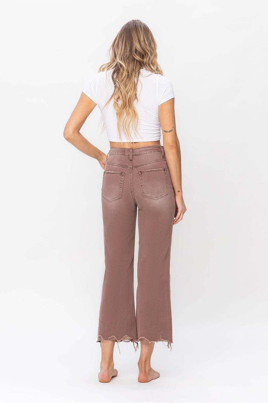 90's Vintage Crop Flare Jeans - Vervet By Flying Monkey