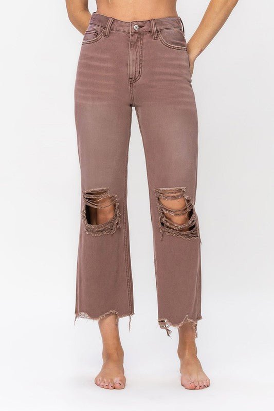 90's Vintage Crop Flare Jeans - Vervet By Flying Monkey