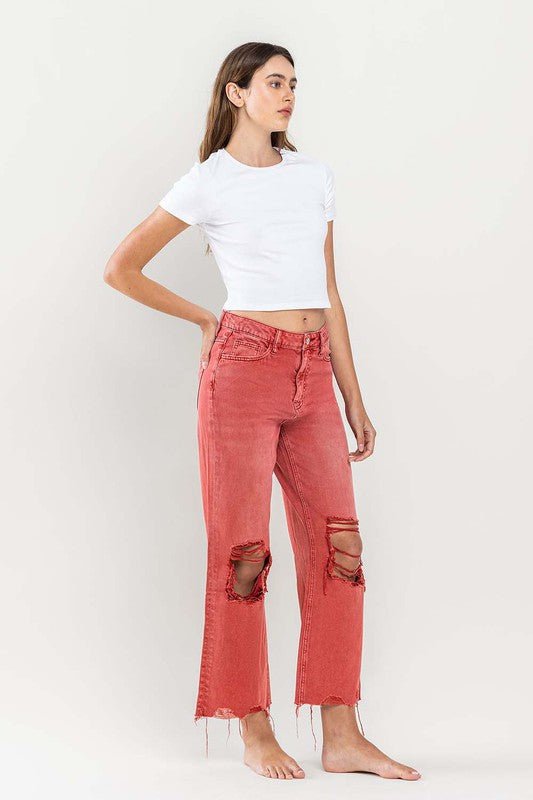 90s Vintage Crop Flare Jeans - Vervet By Flying Monkey