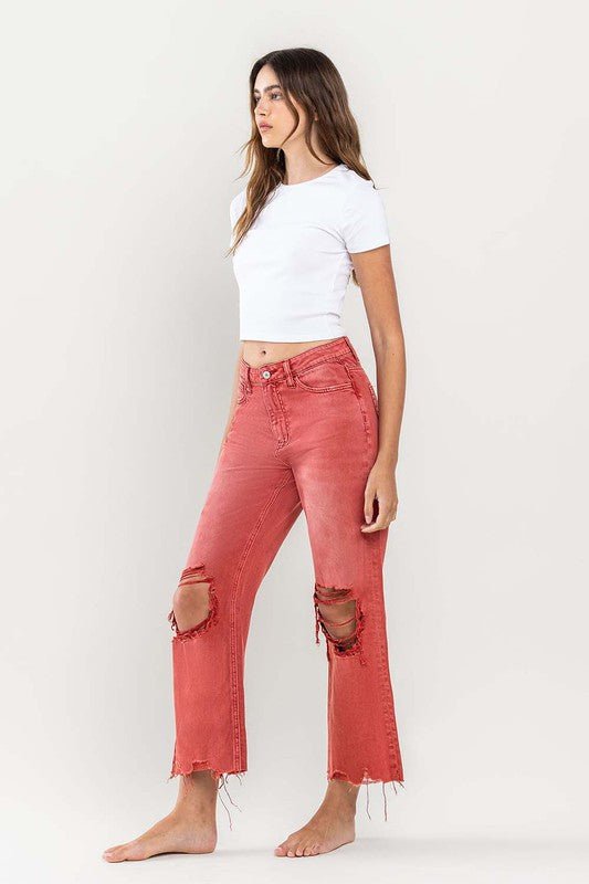 90s Vintage Crop Flare Jeans - Vervet By Flying Monkey