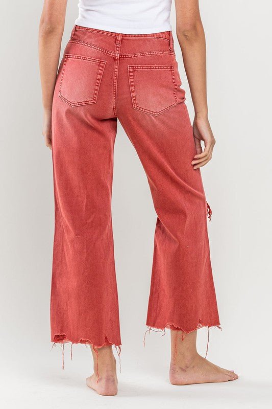 90s Vintage Crop Flare Jeans - Vervet By Flying Monkey