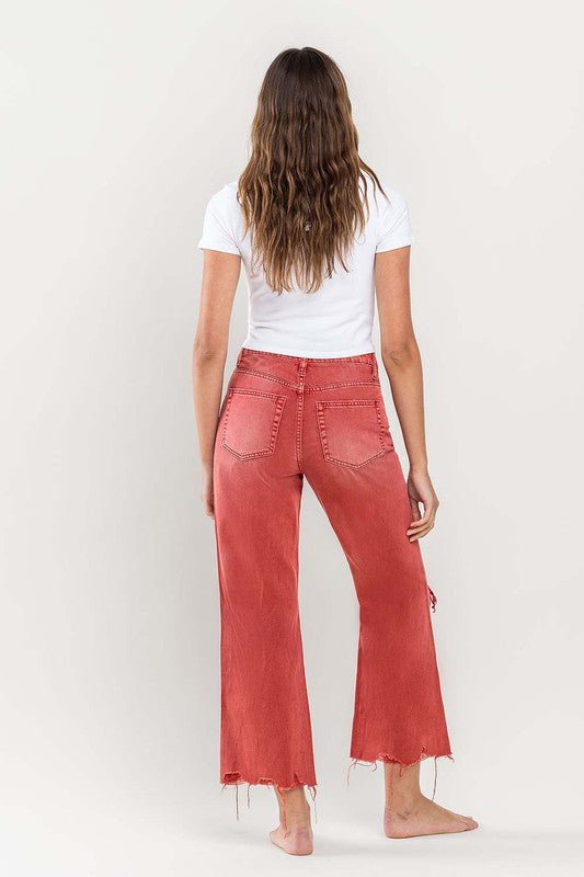 90s Vintage Crop Flare Jeans - Vervet By Flying Monkey