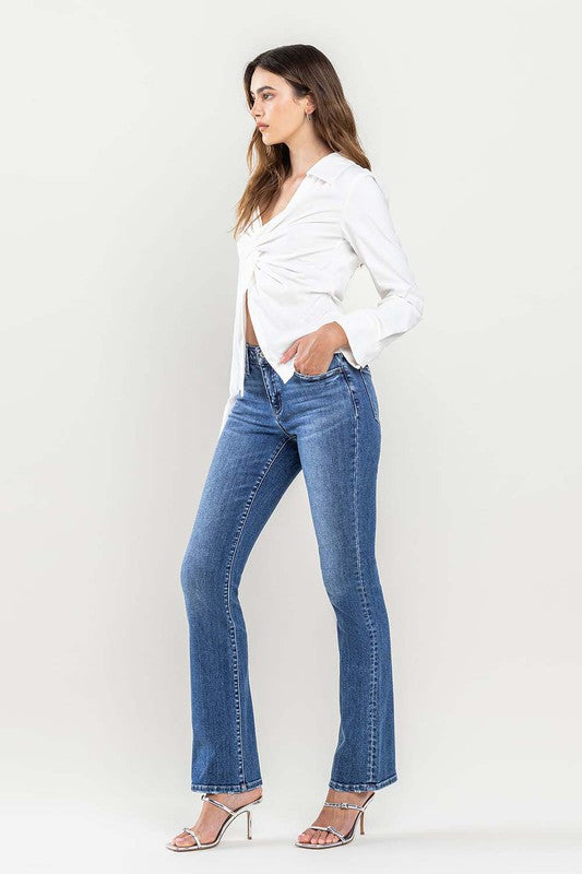 Low Rise Slim Bootcut Jeans - Flying Monkey