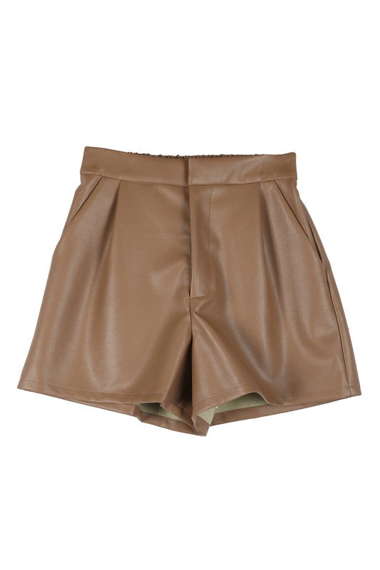 Vegan Leather Shorts - Lilou