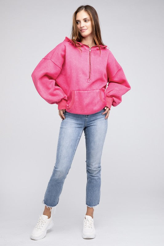 Stitch Detailed Elastic Hem Hoodie - BiBi