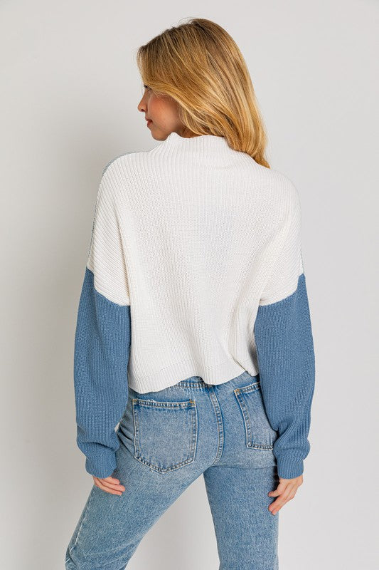 Color Block Oversized Sweater - Le Lis