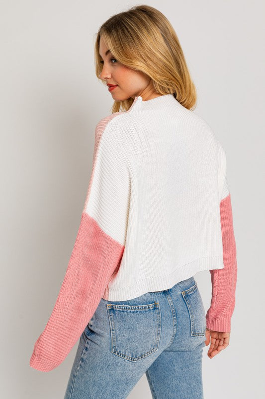 Color Block Oversized Sweater - Le Lis