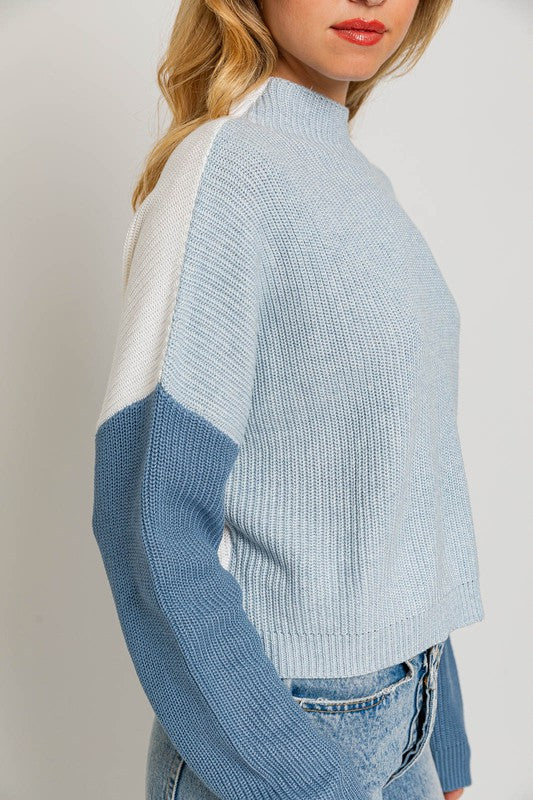 Color Block Oversized Sweater - Le Lis