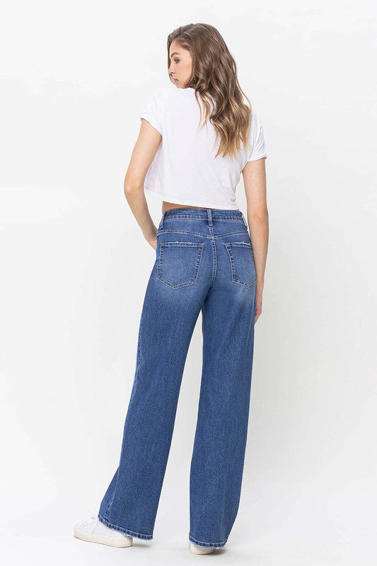 90's High Rise Loose Fit Jeans - Vervet By Flying Monkey