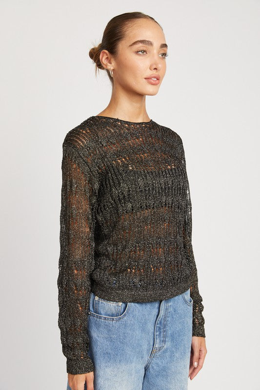 Glitter Yarn Crochet Top - Emory Park