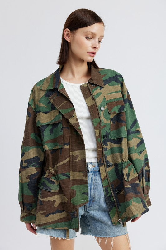 Camo Oversized Jacket - Emory Park