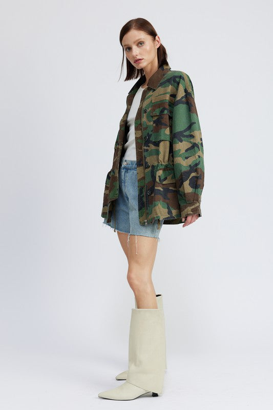 Camo Oversized Jacket - Emory Park