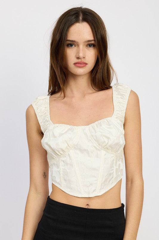 Puff Sleeve Corset Top - Emory Park