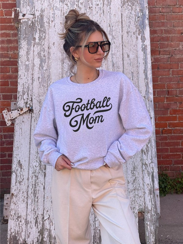 Football Mom Cozy Crewneck Sweatshirt