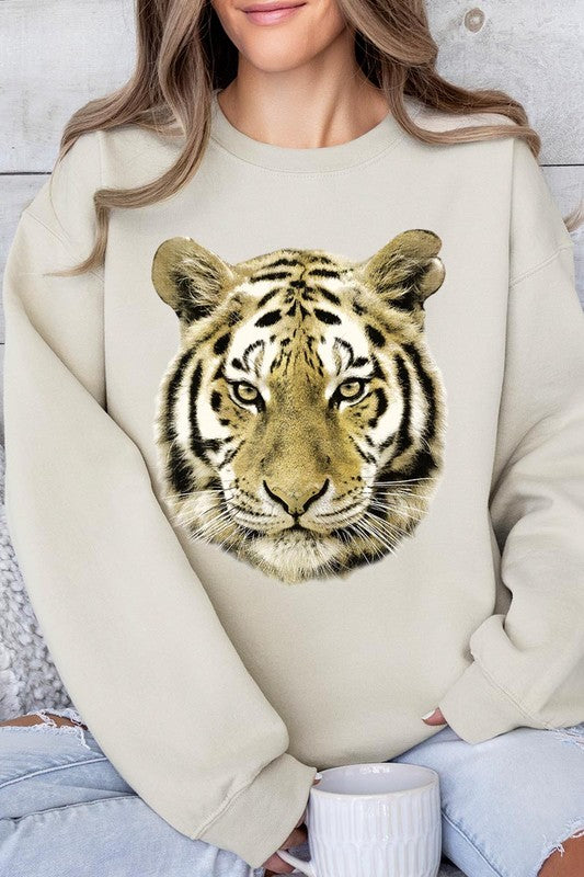 Tiger Graphic Fleece Sweatshirts