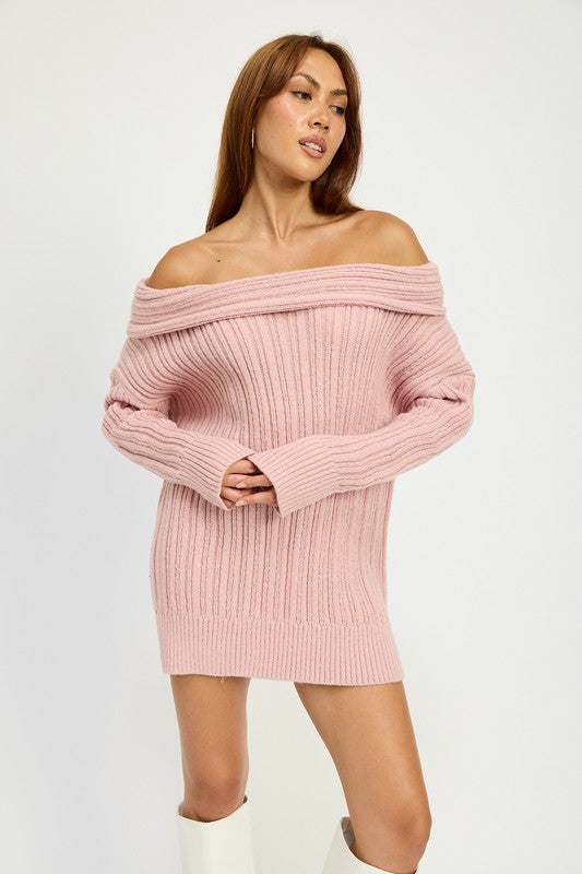 Oversized Off Shoulder Sweater - Emory Park