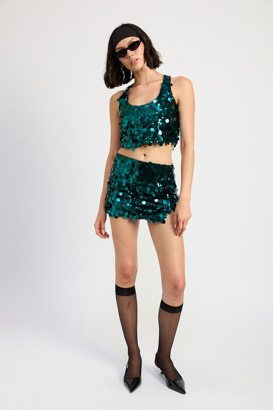 Sequin Racer Back Top - Emory Park