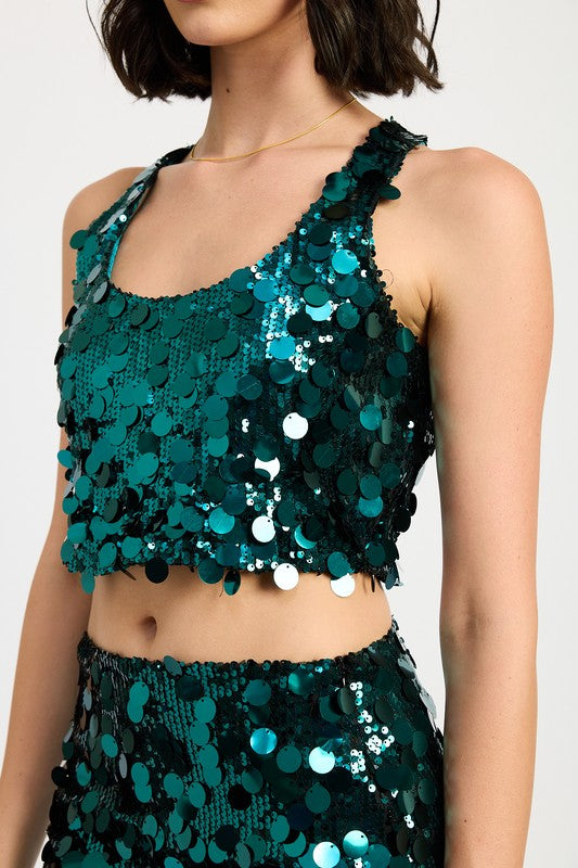 Sequin Racer Back Top - Emory Park