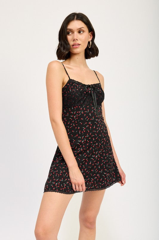 Lace Trim Slip Dress - Emory Park