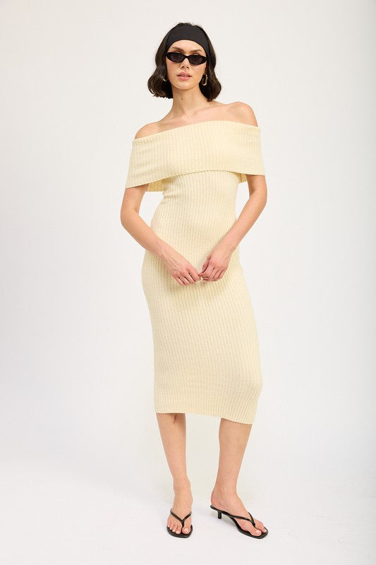 Strapless Bodycon Midi Dress - Emory Park