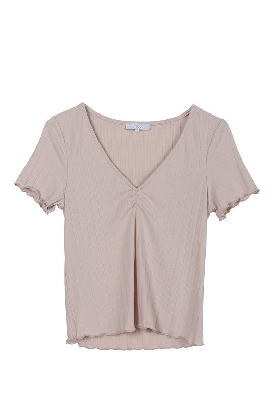 SS V-neck top - Lilou