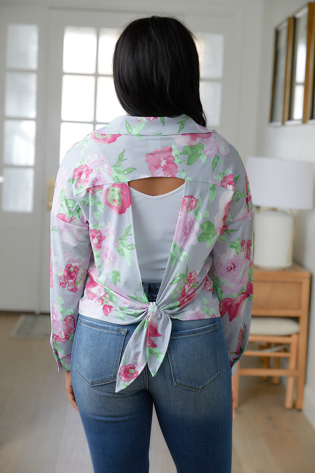 Thinking On It Open Back Floral Top - Sew In Love