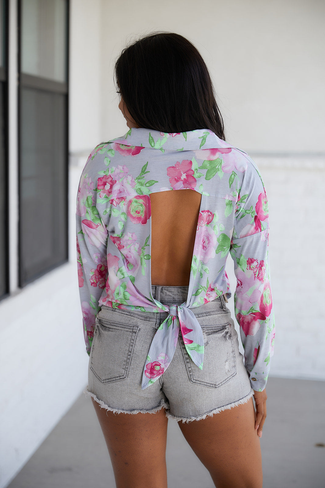 Thinking On It Open Back Floral Top - Sew In Love